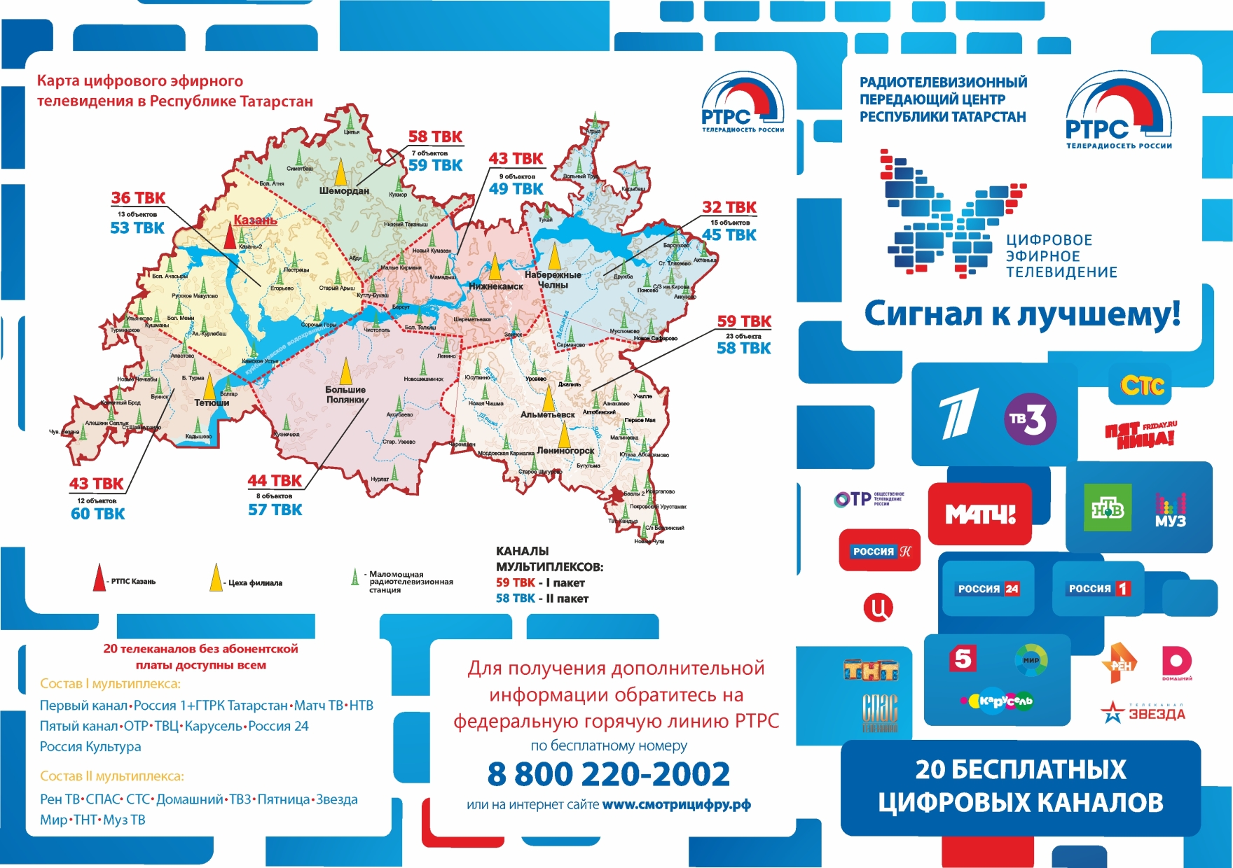 Карта антенн цифрового телевидения в московской области